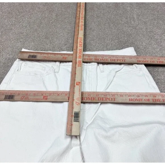 Universal Thread Vintage Straight Jeans Ivory Distressed Pockets Size 14 Short - Picture 2 of 13